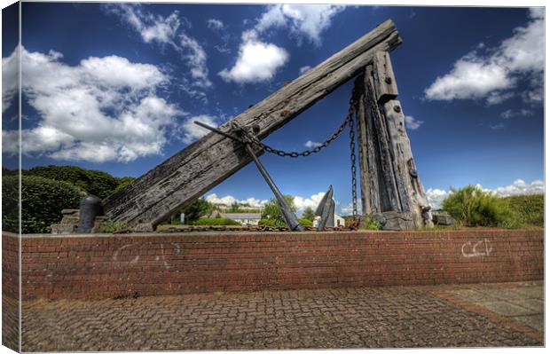 Anchor Sculpture Canvas Print by Steve Purnell