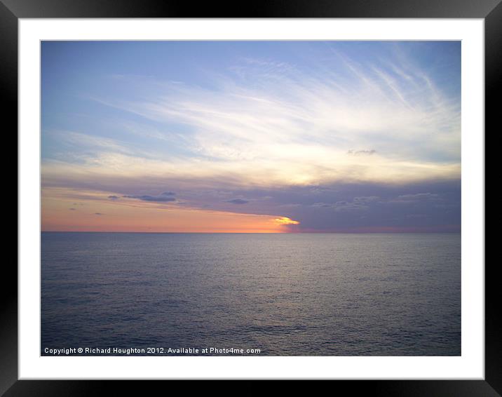 Ionian Sea Sunset Framed Mounted Print by Richard Houghton
