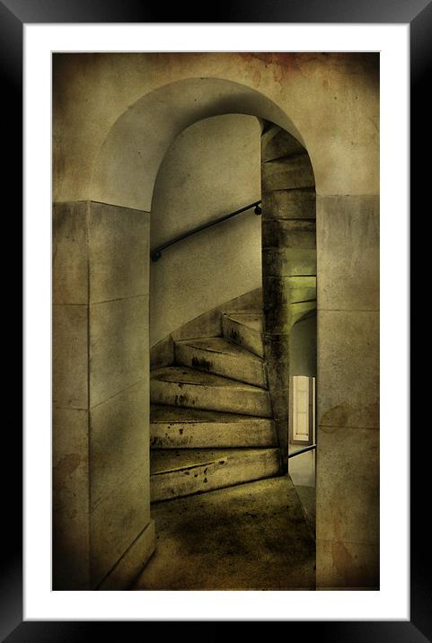 spiral staircase 2 Framed Mounted Print by Heather Newton