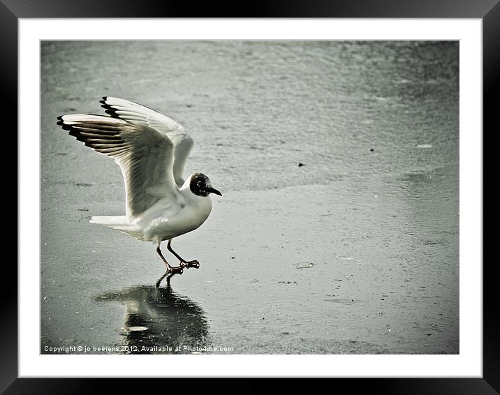 a different kind of landing Framed Mounted Print by Jo Beerens