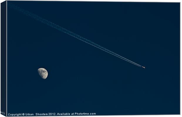 Lunar Flyby Canvas Print by Urban Shooters PistolasUrbanas!