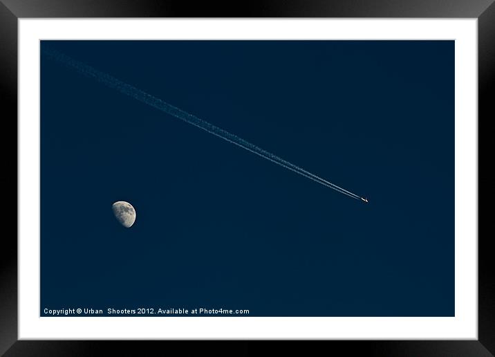Lunar Flyby Framed Mounted Print by Urban Shooters PistolasUrbanas!