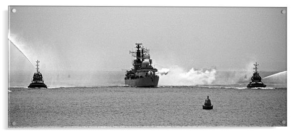 HMS Liverpool returns Acrylic by richard jones