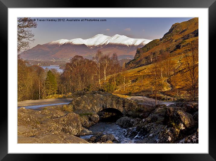Ashness Bridge - Lake District Framed Mounted Print by Trevor Kersley RIP