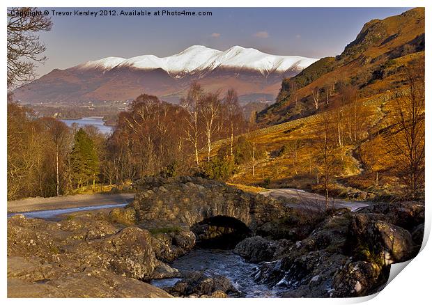 Ashness Bridge - Lake District Print by Trevor Kersley RIP
