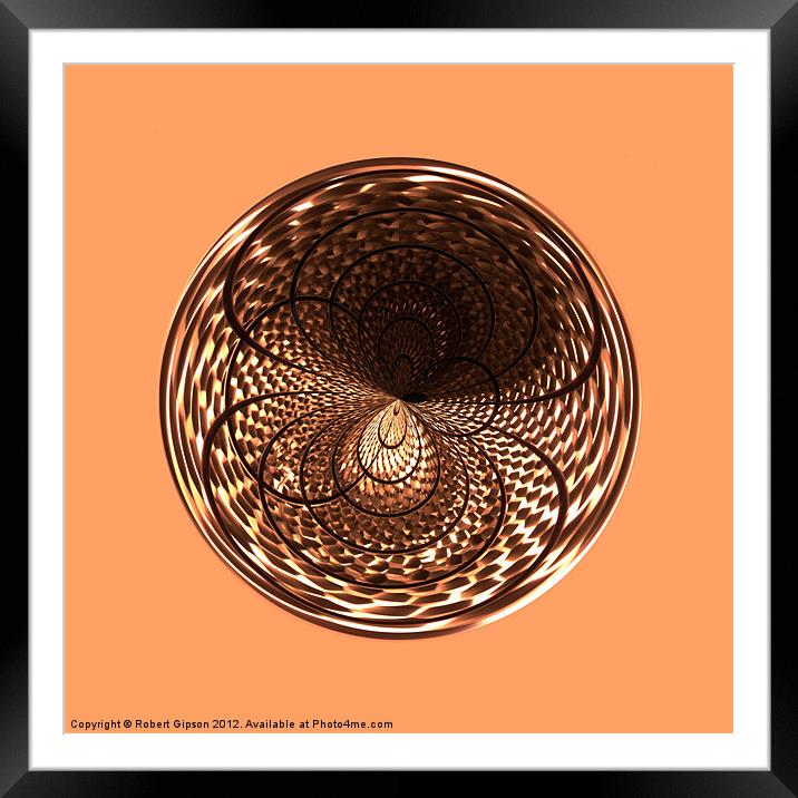 Spherical Golden Orb Framed Mounted Print by Robert Gipson