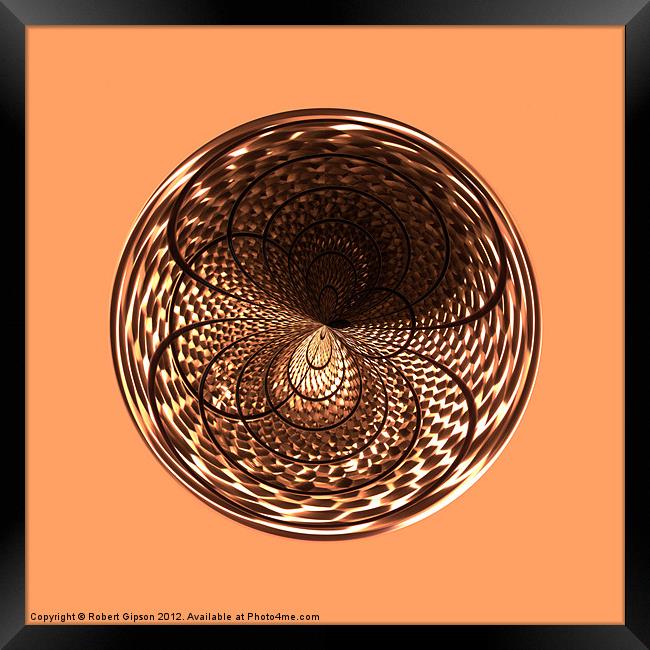 Spherical Golden Orb Framed Print by Robert Gipson