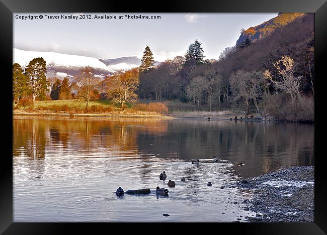 By the Lakeside - Derwentwater Framed Print by Trevor Kersley RIP