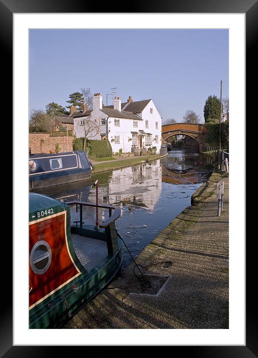 Cold Fresh Day On The Canal Framed Mounted Print by Peter Carroll