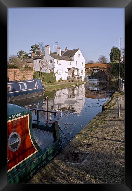 Cold Fresh Day On The Canal Framed Print by Peter Carroll
