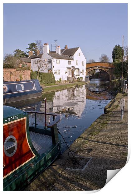 Cold Fresh Day On The Canal Print by Peter Carroll