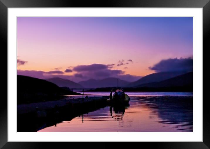 Pink and Purple Sunset Framed Mounted Print by Jacqi Elmslie