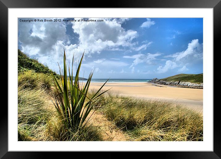 'In Crantock's Dunes' Framed Mounted Print by Rob Booth