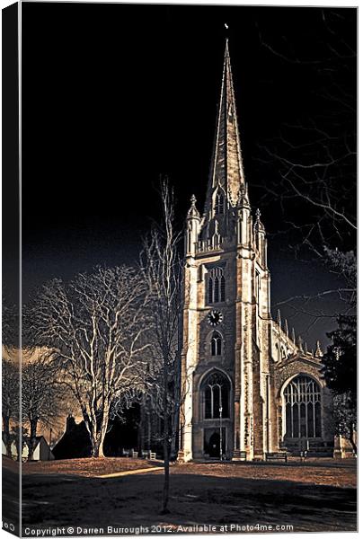 St Mary's Church Saffron Walden Canvas Print by Darren Burroughs
