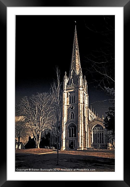 St Mary's Church Saffron Walden Framed Mounted Print by Darren Burroughs