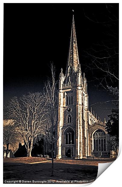 St Mary's Church Saffron Walden Print by Darren Burroughs