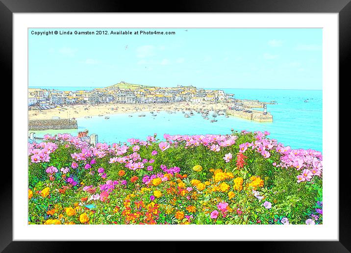 St Ives, Cornwall Framed Mounted Print by Linda Gamston