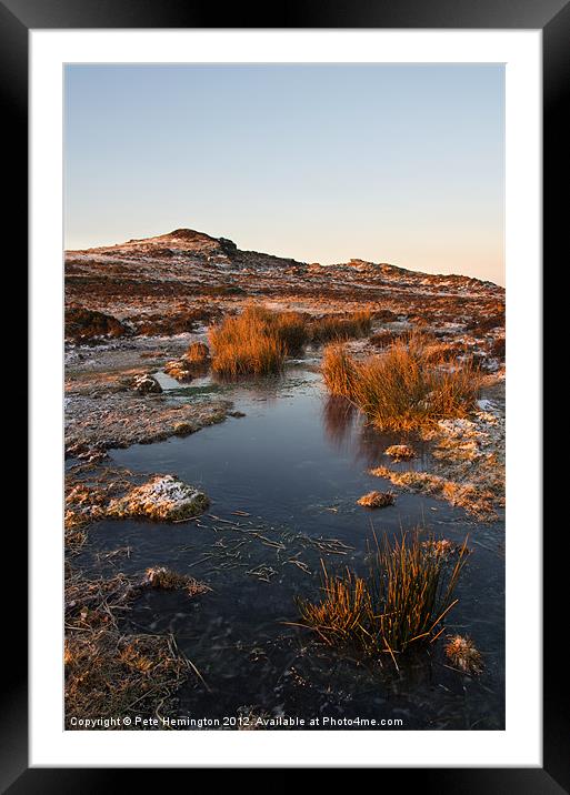 Dartmoor icy scene Framed Mounted Print by Pete Hemington