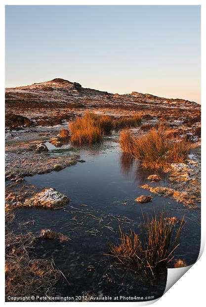 Dartmoor icy scene Print by Pete Hemington