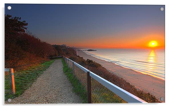 Sunrise over Bournemouth Beach Acrylic by Jennie Franklin