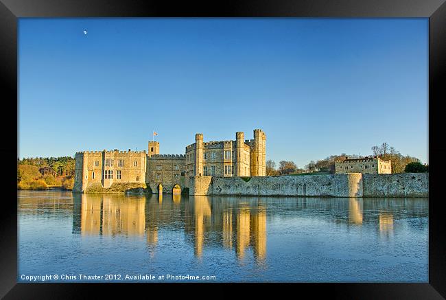 Leeds Castle on Ice Framed Print by Chris Thaxter