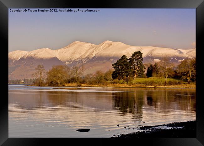 Derwentwater - Lake District. Framed Print by Trevor Kersley RIP