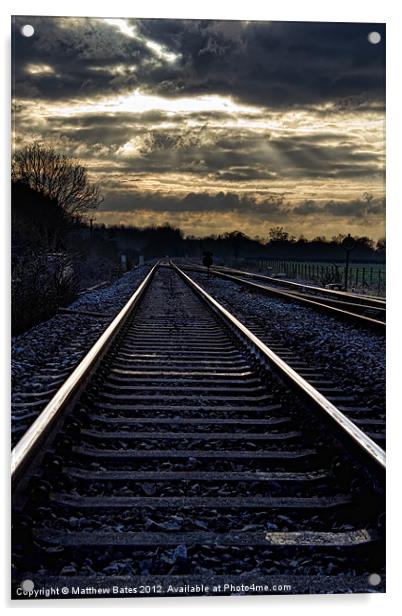 Railway Tracks Acrylic by Matthew Bates