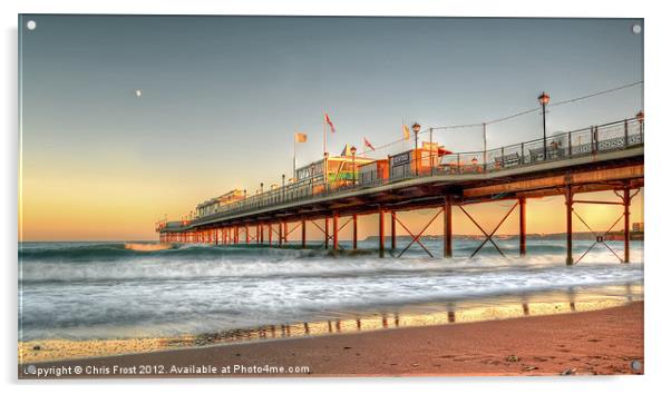Paigntn's Sun Kissed Pier Acrylic by Chris Frost