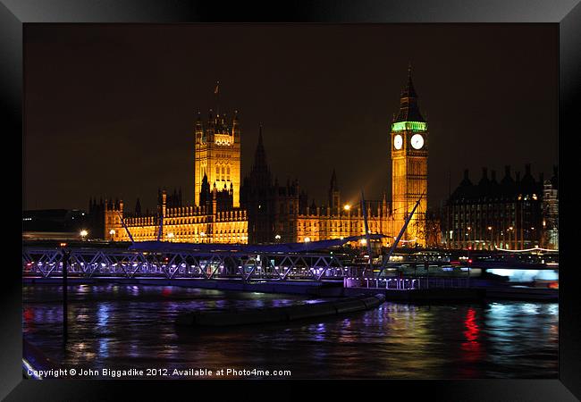 Houses of Parliament Framed Print by John Biggadike