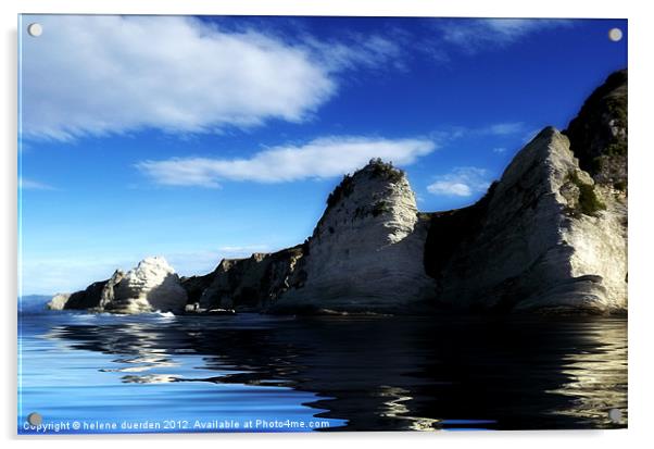 Cliffs Reflection Acrylic by helene duerden
