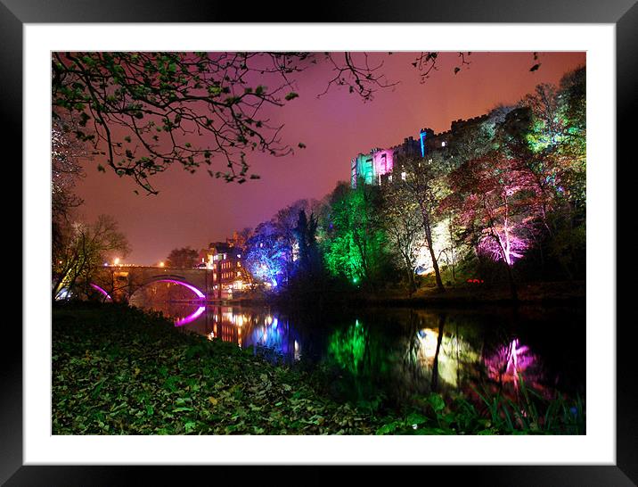 Durham lumiere lights Framed Mounted Print by eric carpenter