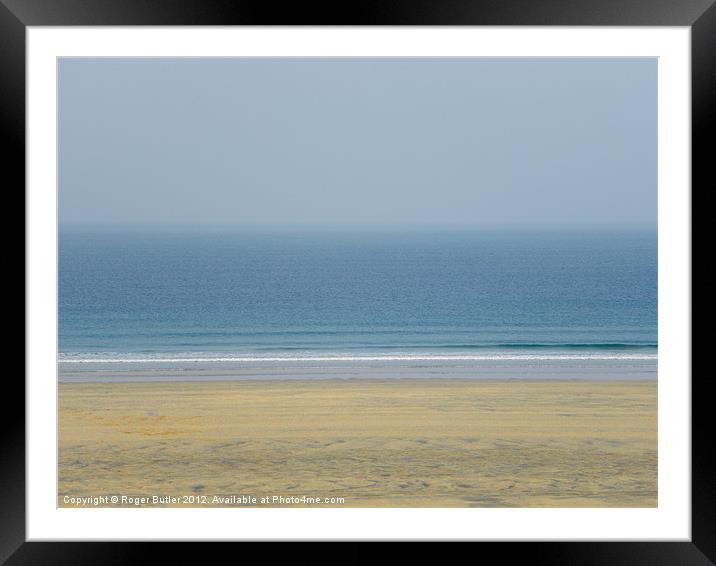 Sun, Sea & Sand Abstract Framed Mounted Print by Roger Butler