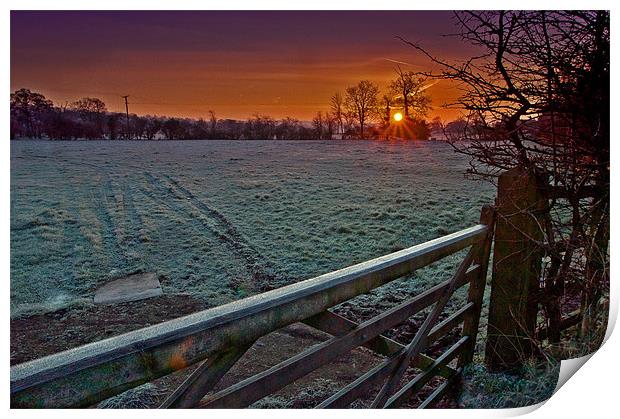 Frosty Wirksworth Sunrise Print by Alan Matkin