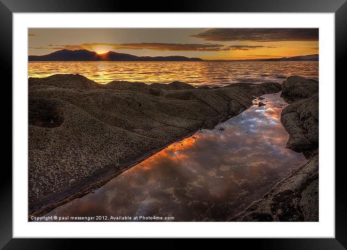 Sunset in West Scotland Framed Mounted Print by Paul Messenger