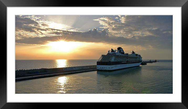 Civitavecchia Harbour Framed Mounted Print by Tom Gomez