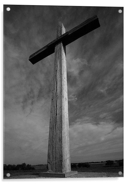 St Benet's Abbey Cross Acrylic by Ross Spencer