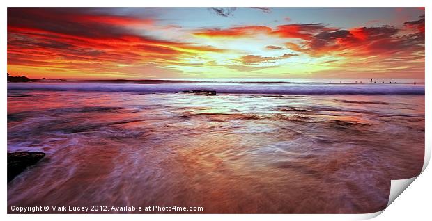 A Surfers' Moment Print by Mark Lucey