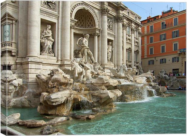 Trevi Fountain, Rome Canvas Print by Tom Gomez