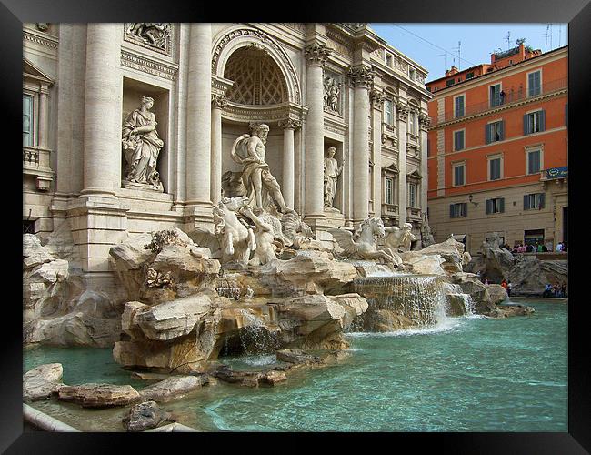 Trevi Fountain, Rome Framed Print by Tom Gomez