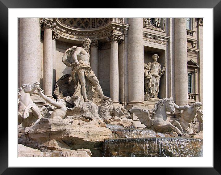 Fontana di Trevi, Rome Framed Mounted Print by Tom Gomez