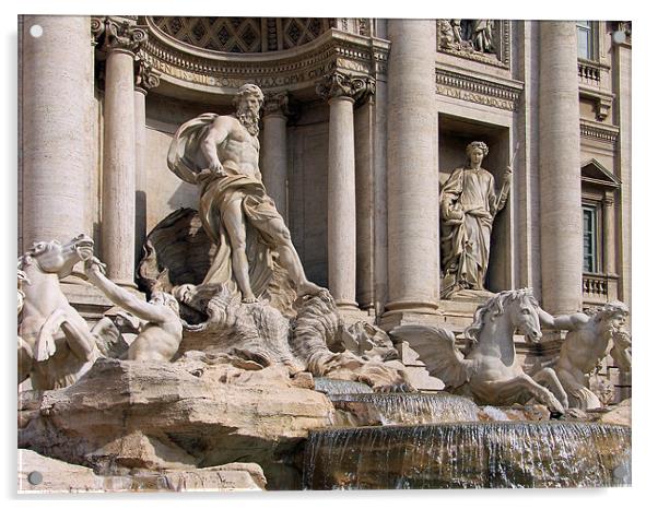 Fontana di Trevi, Rome Acrylic by Tom Gomez