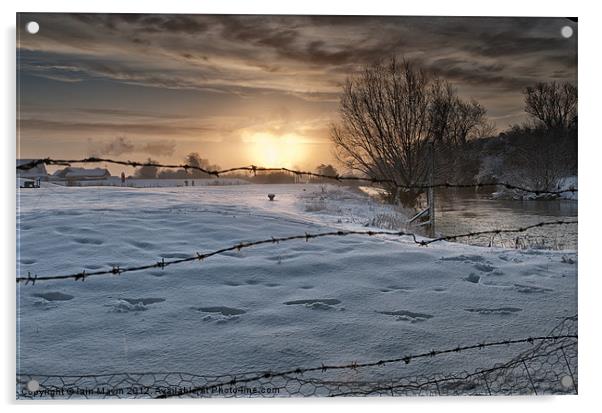 Sunrise and Snow Acrylic by Iain Mavin