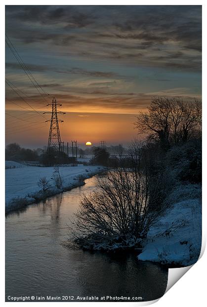 Sunrise over the River Dove Print by Iain Mavin
