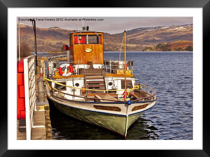 Lady of the Lake - Ullswater Framed Mounted Print by Trevor Kersley RIP