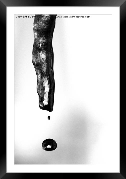 The Drip in mono Framed Mounted Print by James O'Rourke