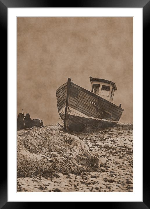 Old Fishing Boat Framed Mounted Print by Phil Clements