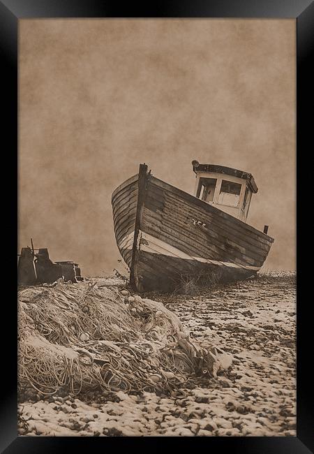 Old Fishing Boat Framed Print by Phil Clements