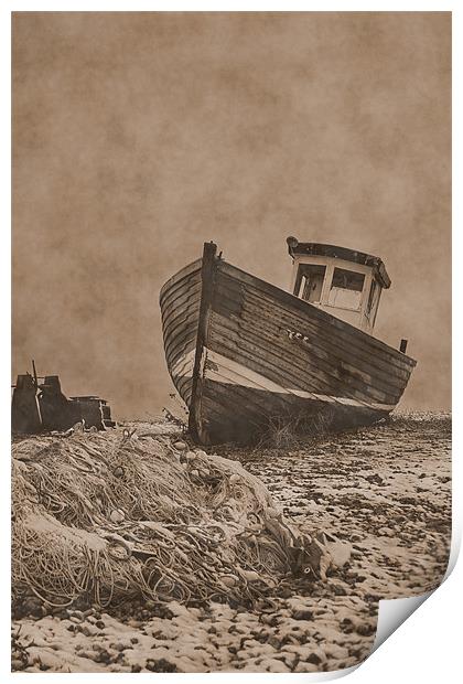 Old Fishing Boat Print by Phil Clements