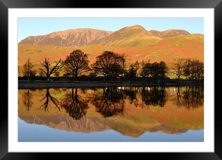 Reflections on Buttermere Framed Mounted Print by lisa wills