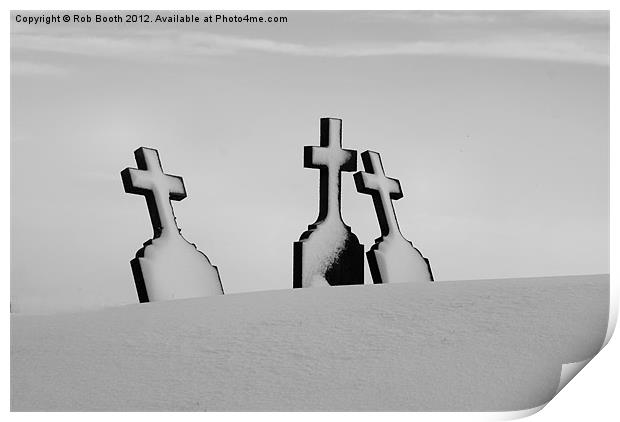 'Three Crosses' Print by Rob Booth